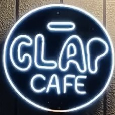 Clap Café neon logo